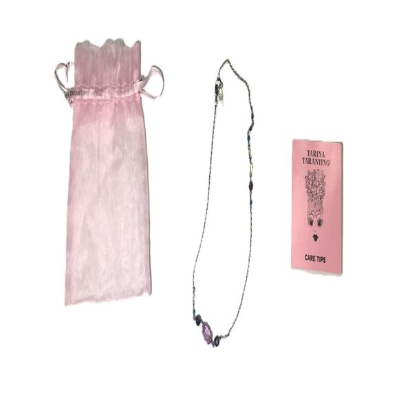 🛑 TARINA TARANTINO Designer ➕🆒 NECKLACE Beaded Tourmaline Vintage 💸BUYNOW‼️ - Picture 6 of 16